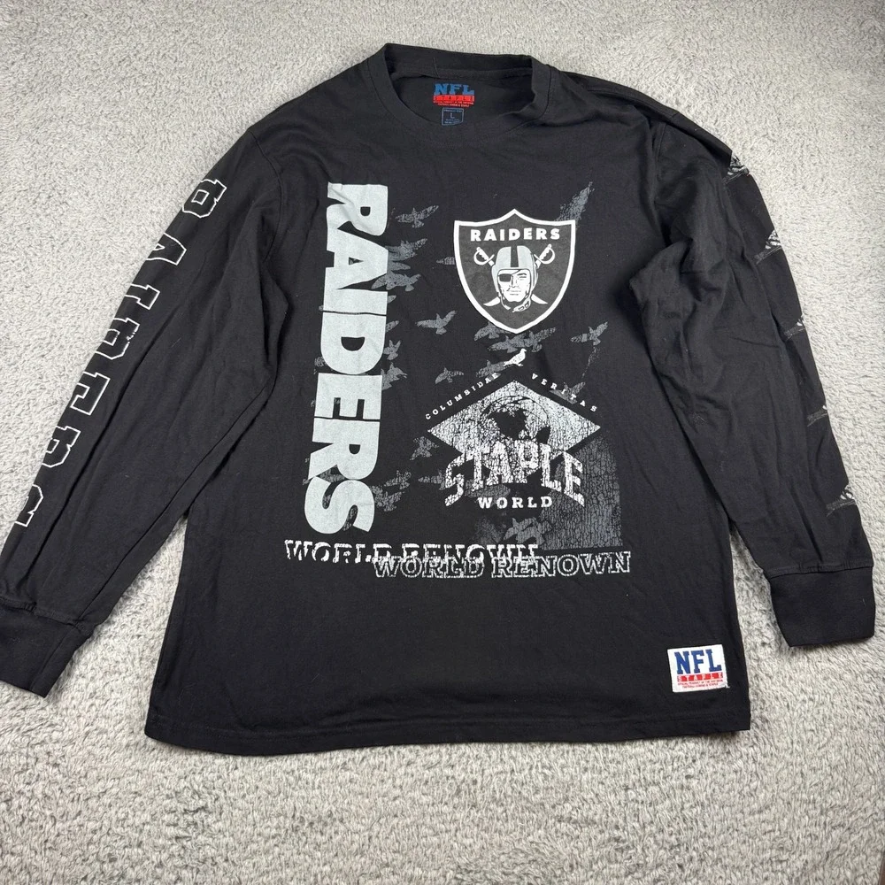 Las Vegas Raiders‎ NFL x Staple World Renowned Long Sleeve T-Shirt Large